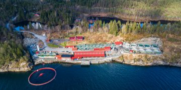 Salmon fish farm. Norway